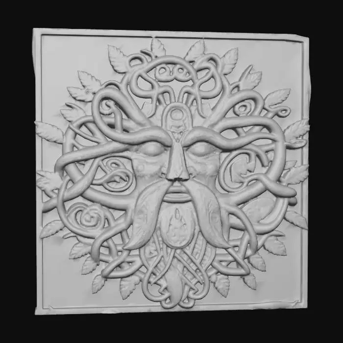 3D model for framed green man