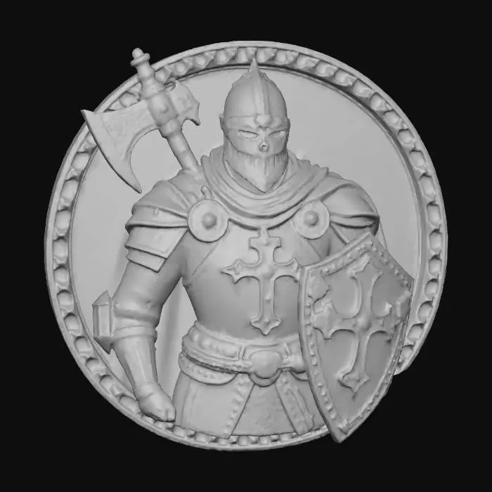 3D model for knigh medallion 6