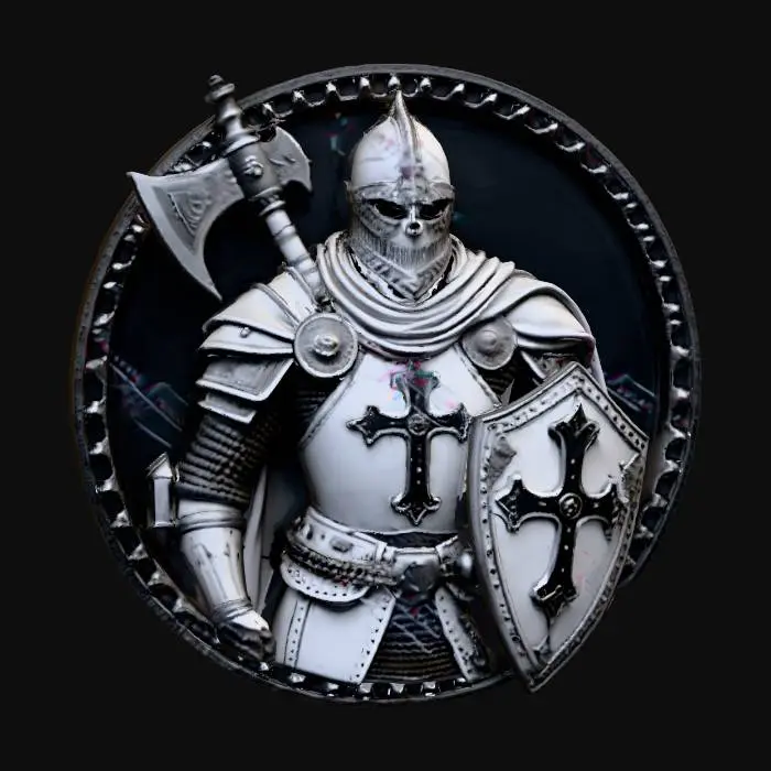 3D model for knigh medallion 6
