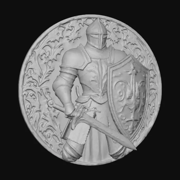 3D model for knigh medallion 7