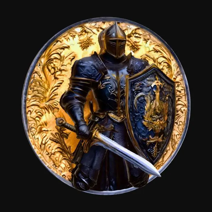 3D model for knigh medallion 7