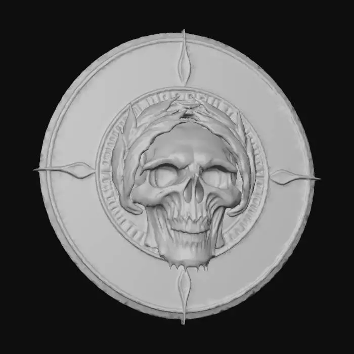 3D model for skull coin