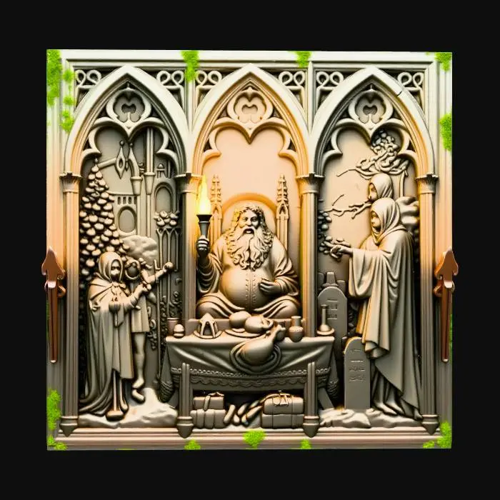 3D model for Ghosts of Christmas Tableau