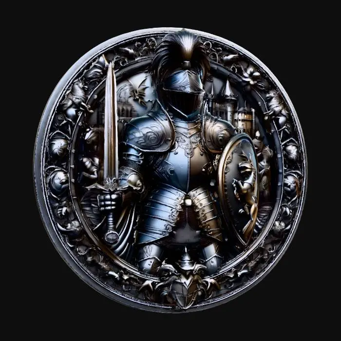 3D model for knigh medallion 11