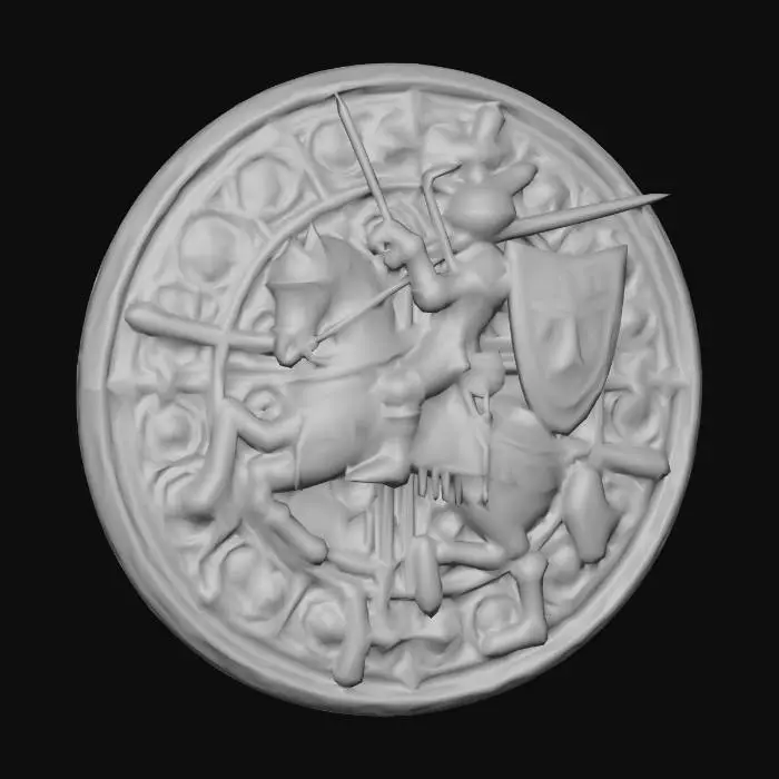 3D model for knigh medallion 14