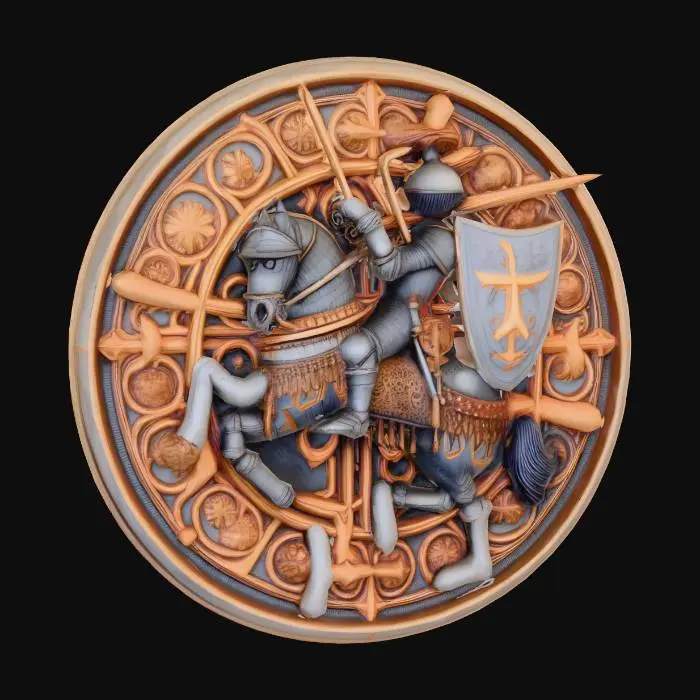 3D model for knigh medallion 14