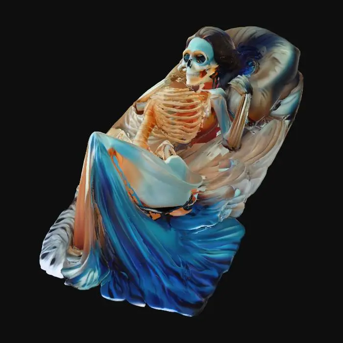 3D model for skeliton in bed