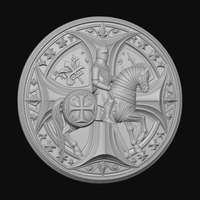 3D model for knigh medallion 13