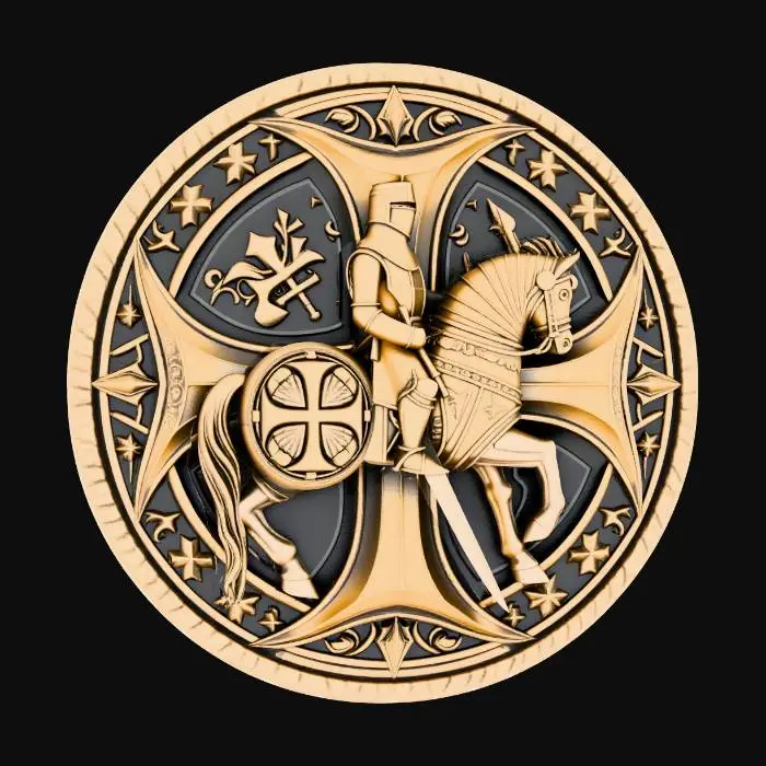 3D model for knigh medallion 13