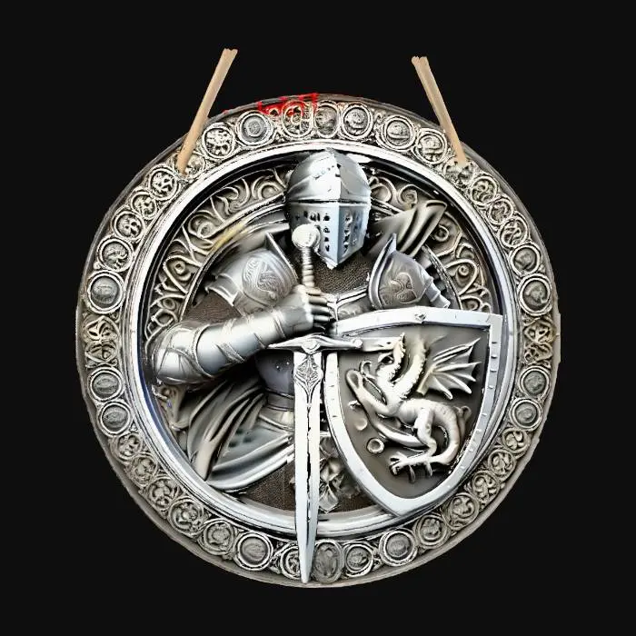 3D model for knigh medallion 9