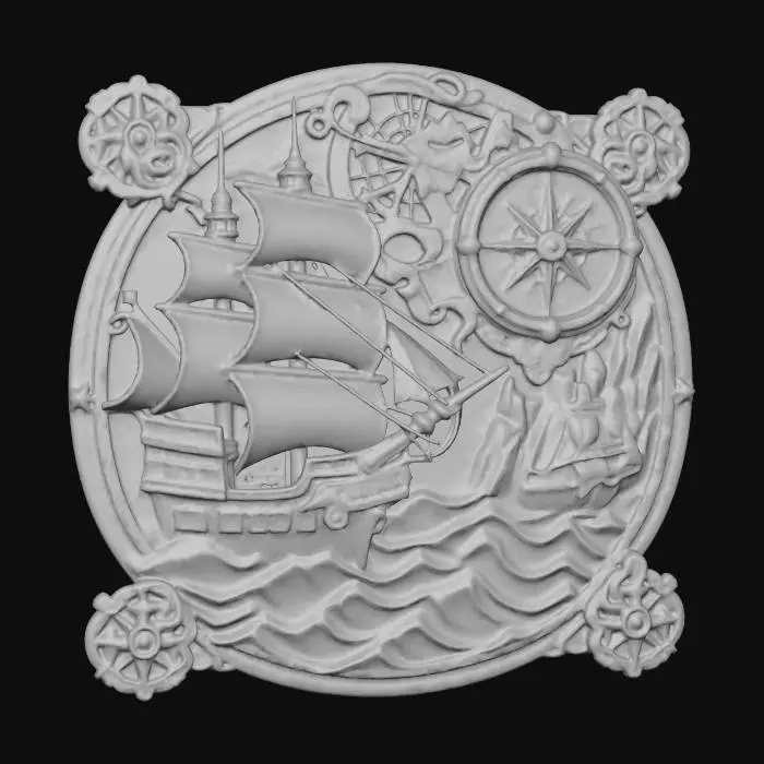 3D model for ship at sea