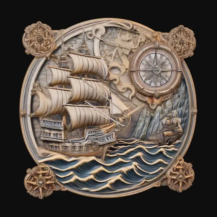 3D model for ship at sea