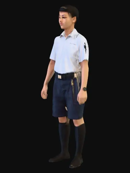 3D model for Student in Uniform.
