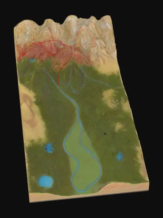3D model for Geological Cross-Section Diagram