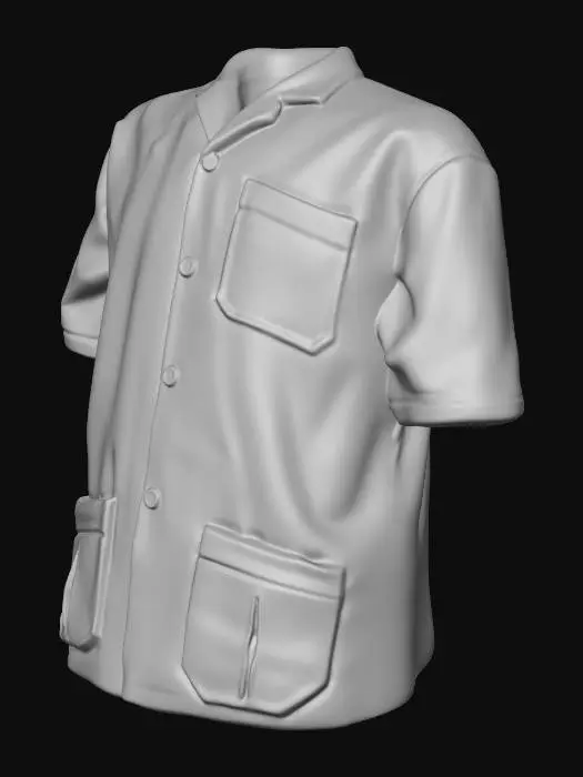 3D model for Blue Safety Work Jacket with Reflective Strips