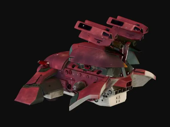 3D model for Alien Hovercraft in Canyon