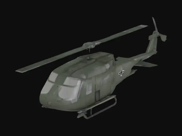 3D model for Helicopter Silhouette