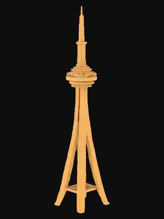 3D model for Popsicle Stick CN Tower #AroundTheWorld#