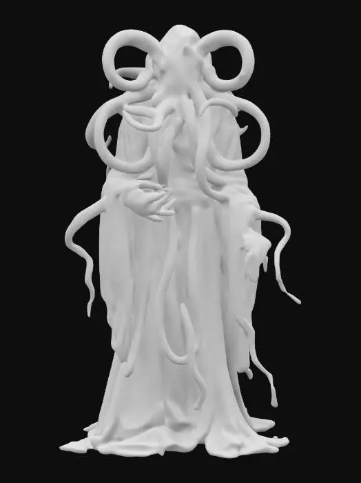 3D model for A high poly, high resolution 3d model of a mind flayer. Insane attention to detail, very high quality