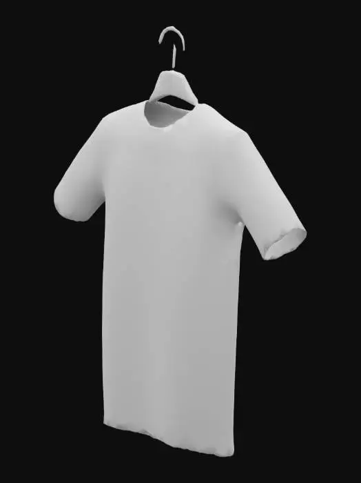 3D model for White T-shirt on Hanger