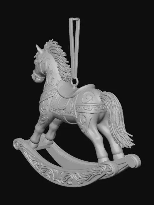 3D model for ёлочная игрушка в виде коня качалки