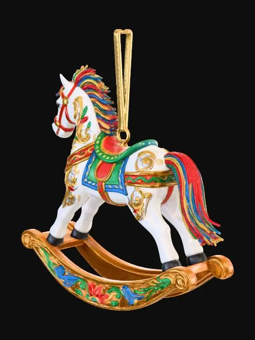 3D model for ёлочная игрушка в виде коня качалки