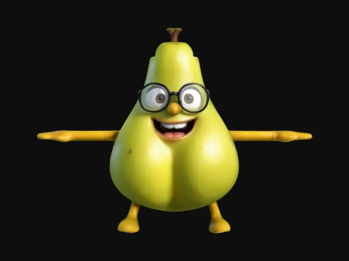 3D model for A_cartoon_teen_nerdy__retopo