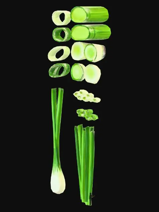 3D model for Green Onion Slices
