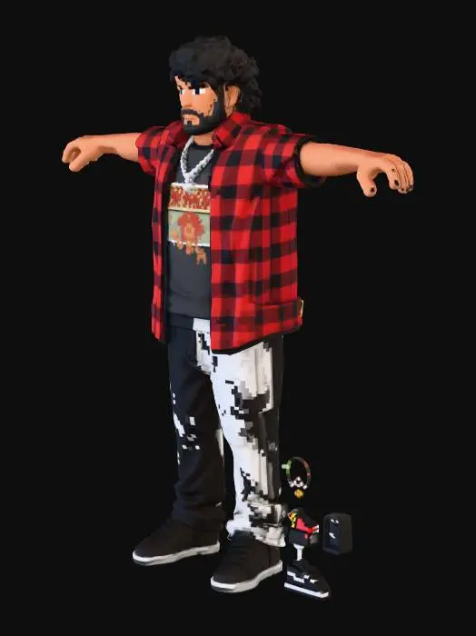 3D model for Pixel Character Design