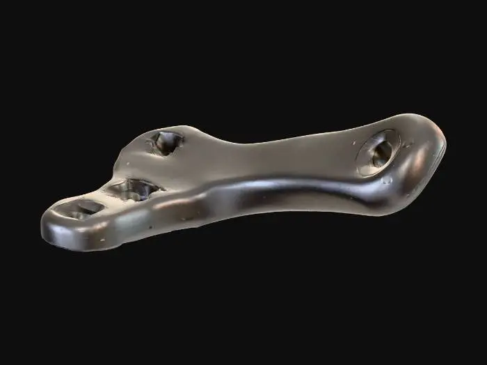 3D model for Curved Metal Bracket Component