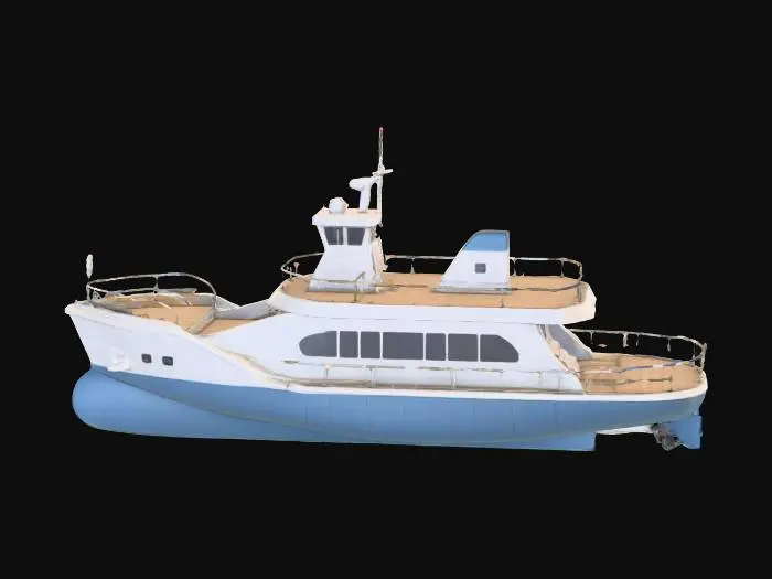3D model for game ready ferry boat.