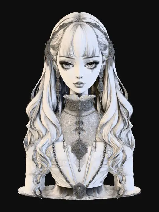 3D model for Elegance Enshrined anime portrait