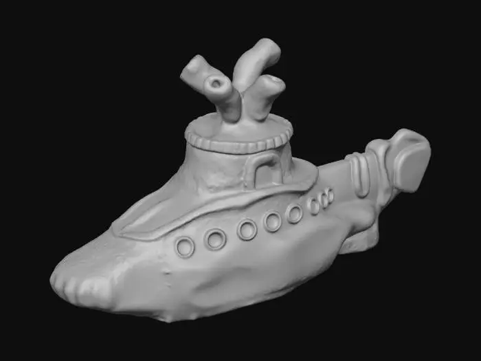 3D model for Yellow Submarine clay Figurine