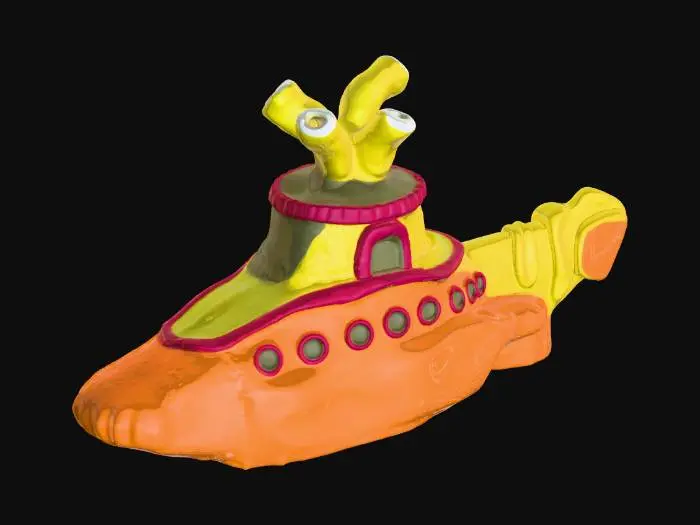 3D model for Yellow Submarine clay Figurine