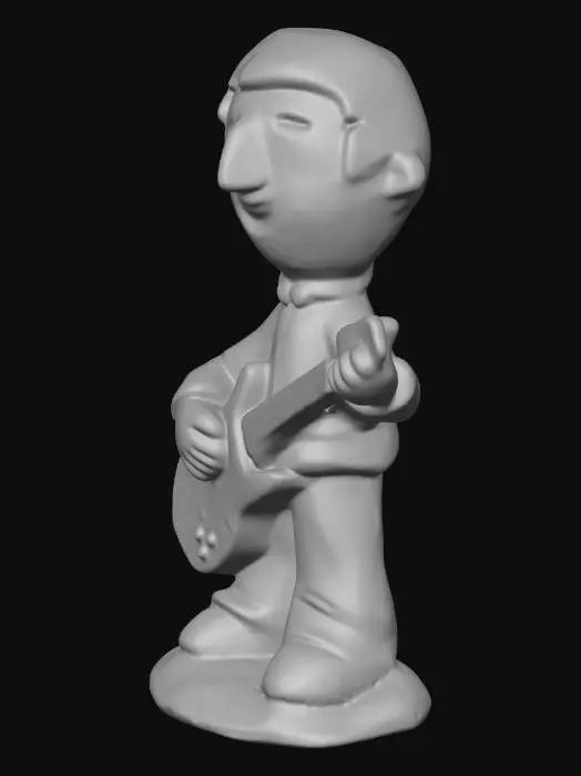 3D model for John Lennon Blue-Suited Guitarist Figurine
