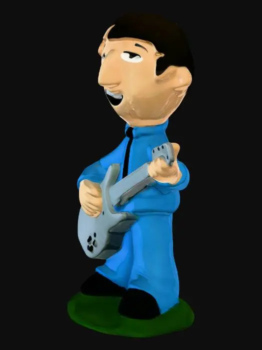 3D model for John Lennon Blue-Suited Guitarist Figurine