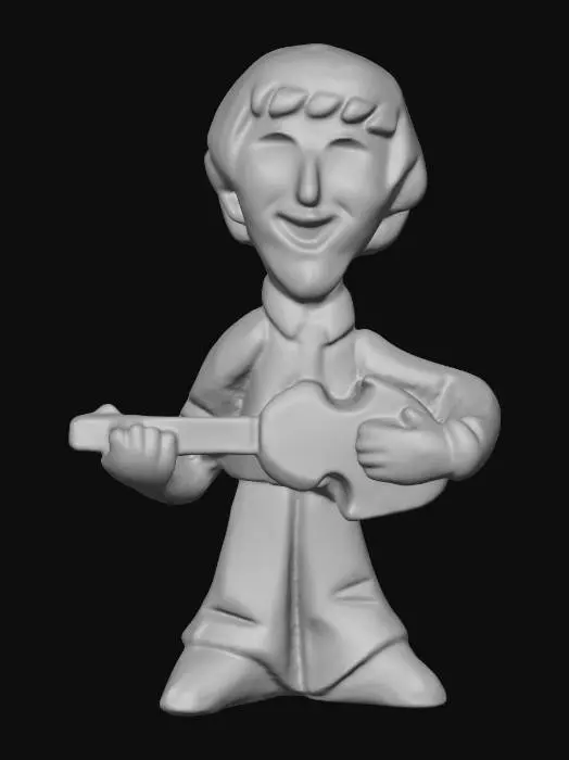 3D model for Paul McCartney Blue-Suited with the Höfner 500/1 violin bass Figurine