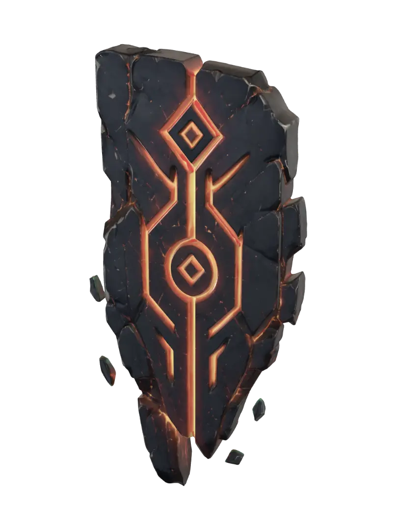 Molten Runestone Monolith - Shrine 3D model, vytvořený pomocí AI