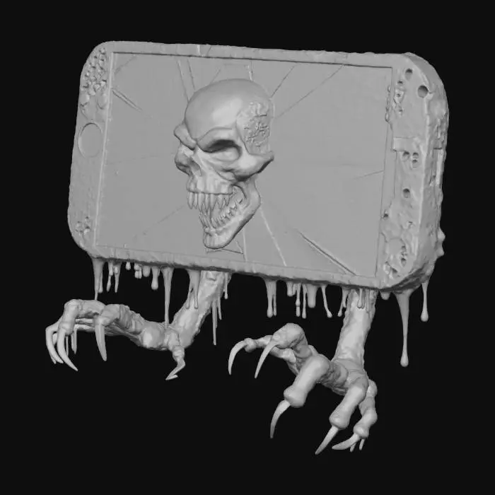 3D model for Crawling Cursed Phone, #Halloween2025#