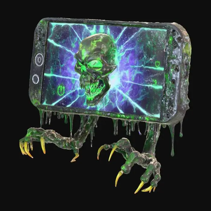 3D model for Crawling Cursed Phone, #Halloween2025#