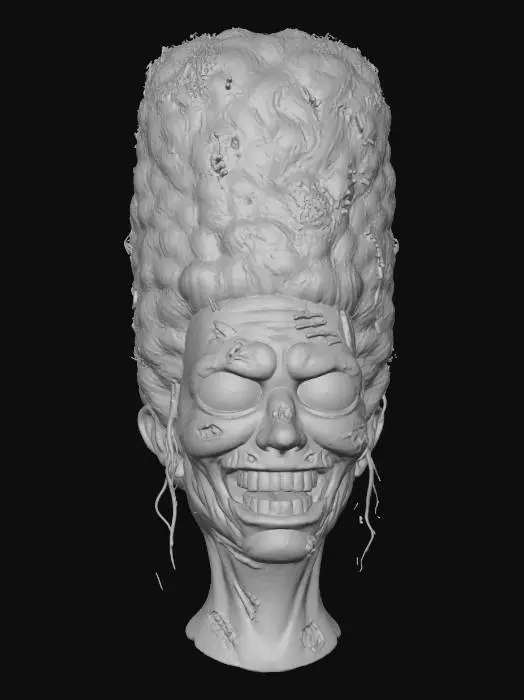 3D model for marge simpson but zombiefied and scary head only