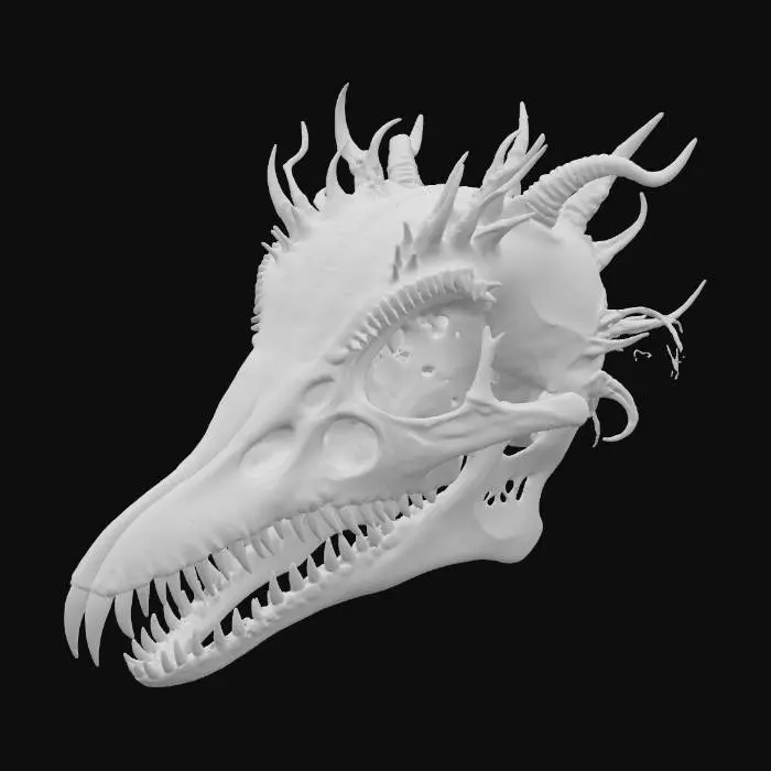 3D model for weird duck skull head of horror really scary