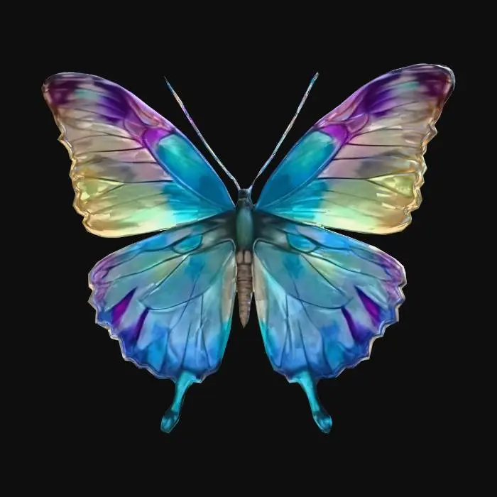 3D model for Azure Whisperer Butterfly