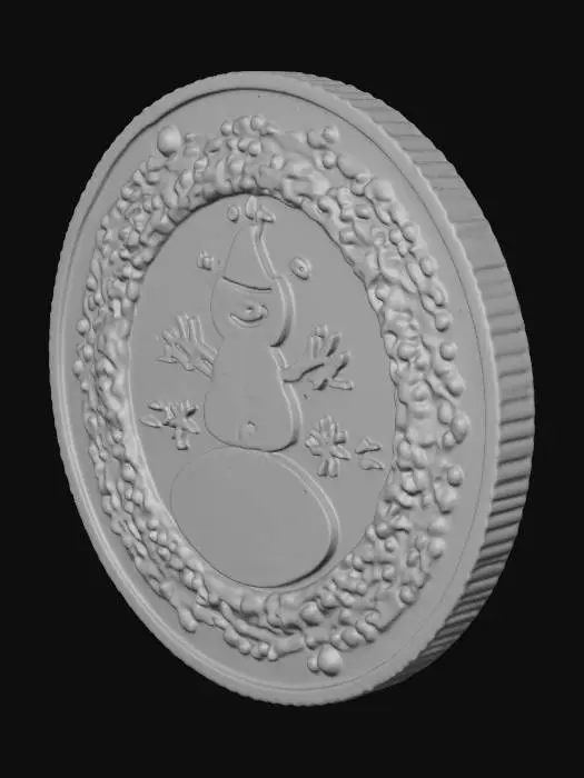 3D model for #Christmas2025#, a cool xmas coin with tons of joy and vibe