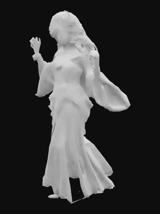 3D model for e se zeus seria mulher como seria? faz ela com um raio na mao