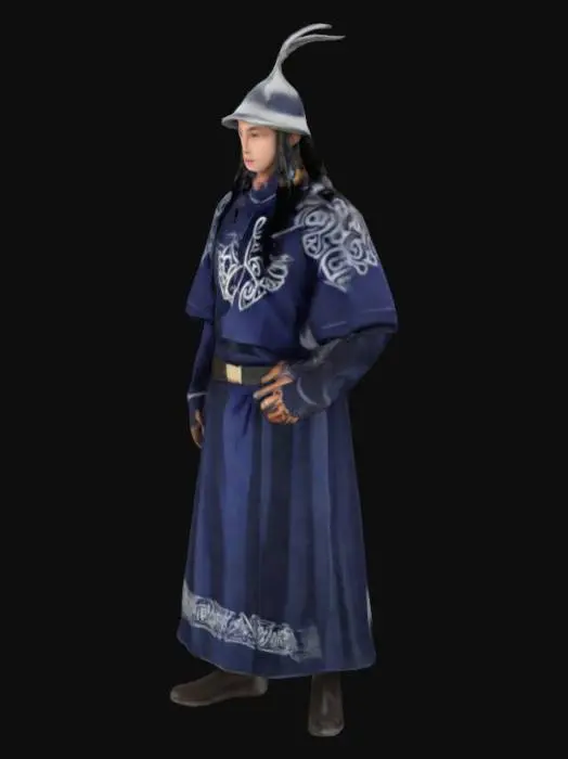 3D model for Warrior in Traditional Attire