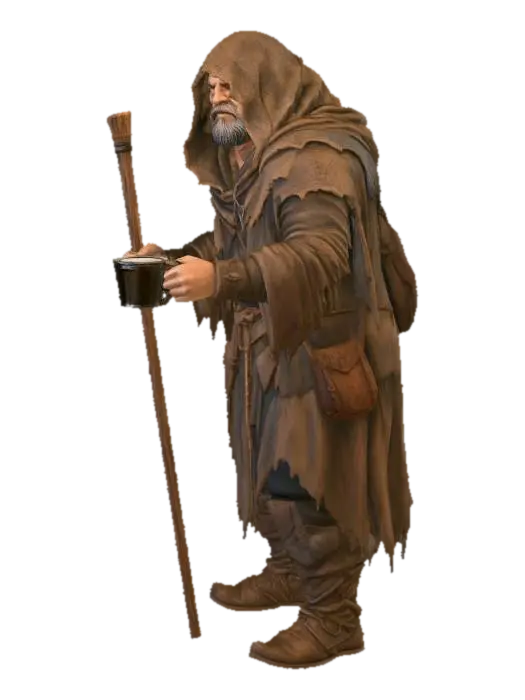 Ragged Wanderer - Ranger model 3D, wygenerowany przez AI