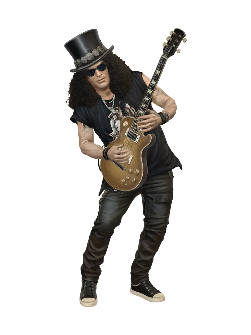 Top Hat Guitarist in the Spotlight 3D model, vytvořený pomocí AI