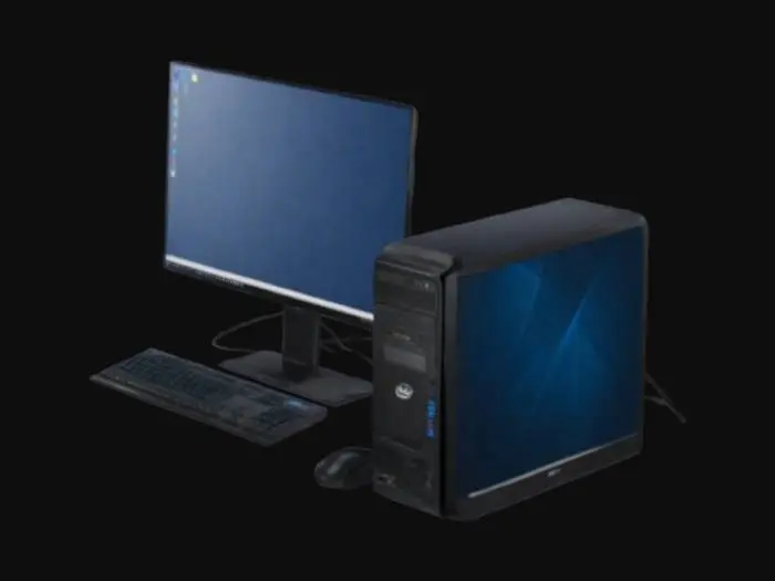 3D model for computer and monitor