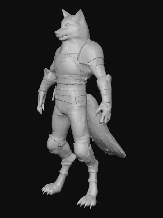 3D model for Wolf soldier